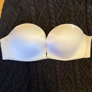 Victoria Secret White Bombshell Multi-Way Strapless Bra 34B
